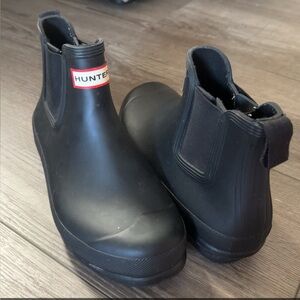 Hunter Black Ankle Rain Boots